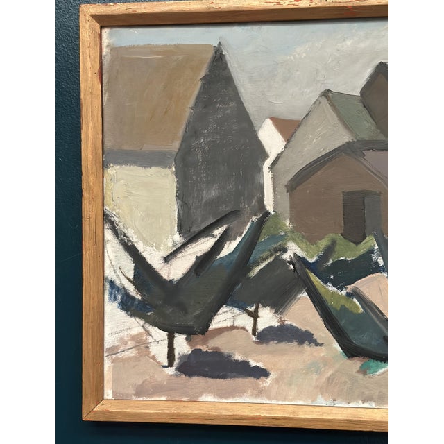 Viggo Djurberg, Village, 1950s, Oil on Canvas, Framed For Sale - Image 11 of 18