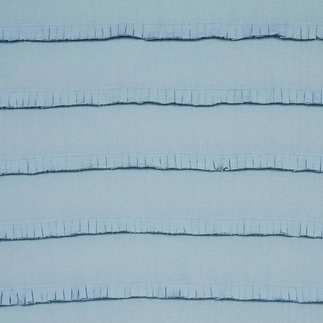 Sample - Schumacher Dorothy Pleated Linen Fabric in Chambray For Sale