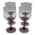 1970s Fostoria Corsage Plum Wine Goblets, Set of Four For Sale