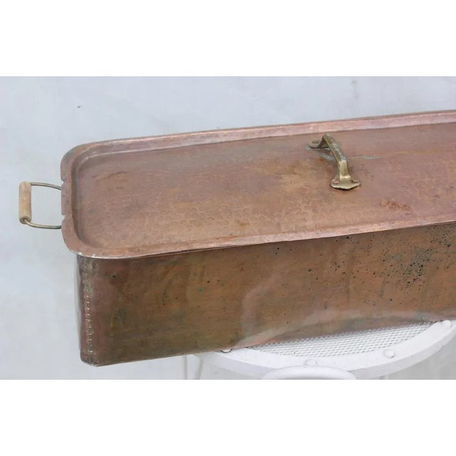 French Copper Fish Poacher with Lid, 1950s For Sale - Image 6 of 11