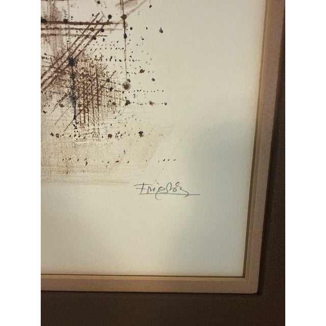 Mid-Century Modern 1990s Johnny Friedlaender Modernist Abstract Lithograph, Signed & Numbered 57/125 For Sale - Image 3 of 7