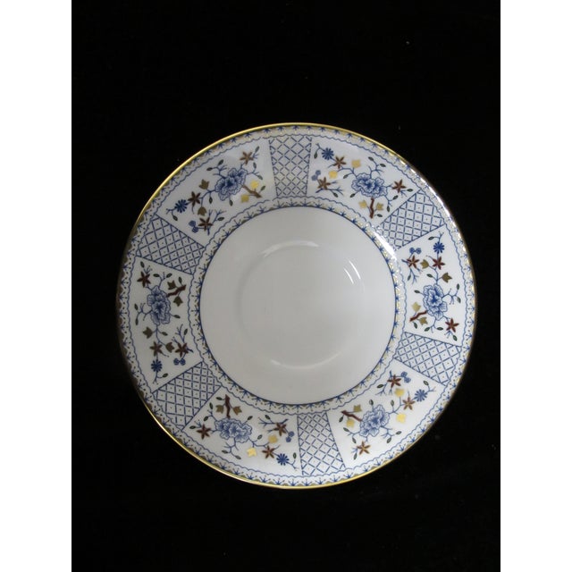 Royal Crown Derby Bone China Flower Mandarin Blue Cream Soup Bowl Cup & Saucer For Sale In Portland, OR - Image 6 of 7