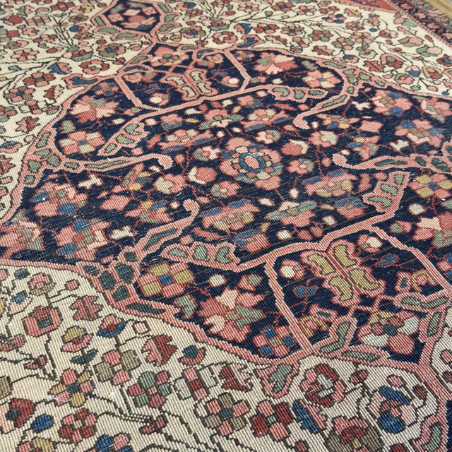 Textile Sarouk Floral Medallion Rug by Ignoto for Ignoto For Sale - Image 7 of 11