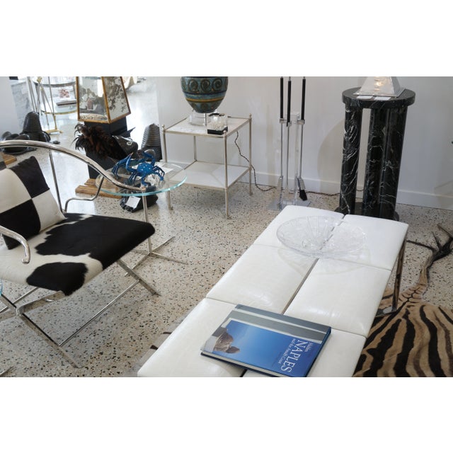 Art Deco 1930s Footed Serving Platter in Cut Lead Crystal Geometric Pattern For Sale - Image 12 of 12