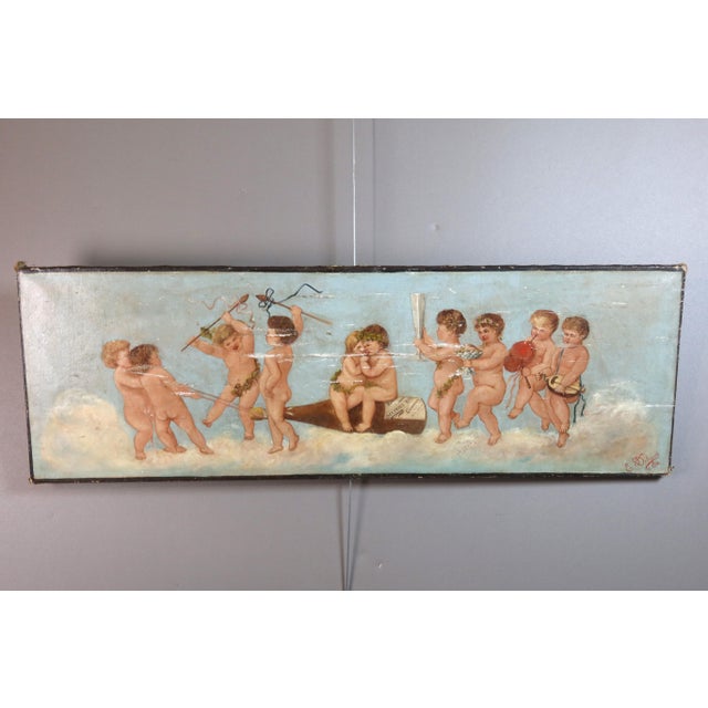 Cherubs, 1890s-1910s, Oil on Canvas For Sale - Image 14 of 14