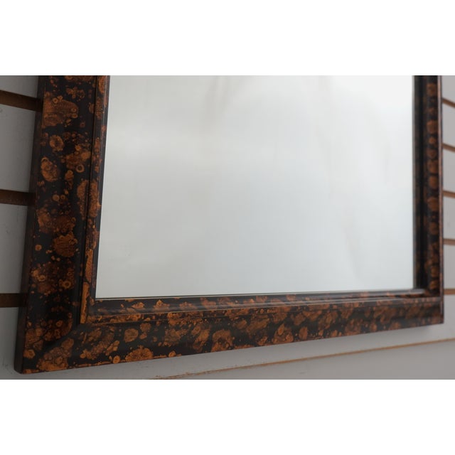 Labarge Labarge Faux Tortoise Finish Tombstone Mirror For Sale - Image 4 of 10