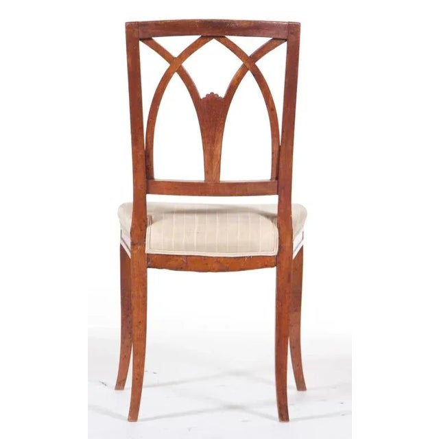 Neoclassical Italian Neoclassical Walnut Chairs - a Pair For Sale - Image 3 of 5