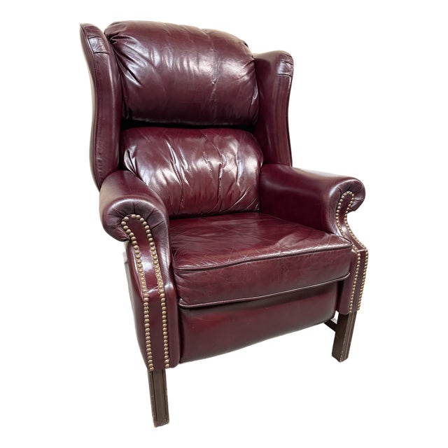 Bradington Young Chippendale Hi-Leg Recliner, Burgundy For Sale