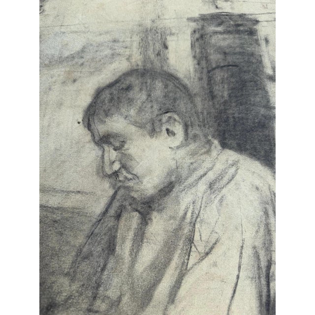 Heinrich Pforr, Siblings, 1903, Charcoal on Paper For Sale - Image 6 of 13