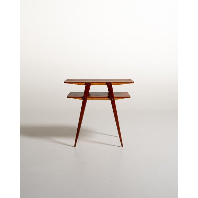 Brown Teak and Mahogany 2-Tier Coffee Table, 1950s For Sale - Image 8 of 8
