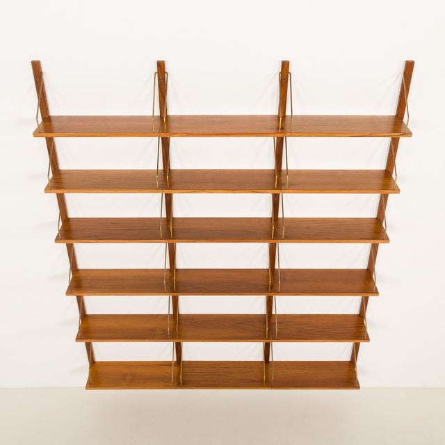 1960s Danish Teak Three Bay Shelving Unit in the style of Poul Cadovius, 1960s For Sale - Image 5 of 11