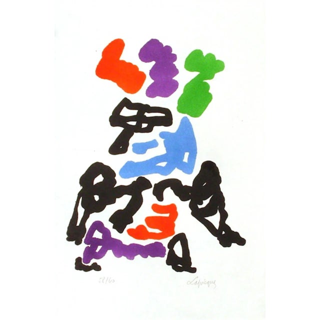 Charles LAPICQUE PORTRAITS VII : AMPHITRYON 1975 lithograph on BFK Rives paper signed and numbered in pencil reference :...