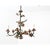 French Vintage Tôle Painted Floral Chandelier For Sale - Image 9 of 13
