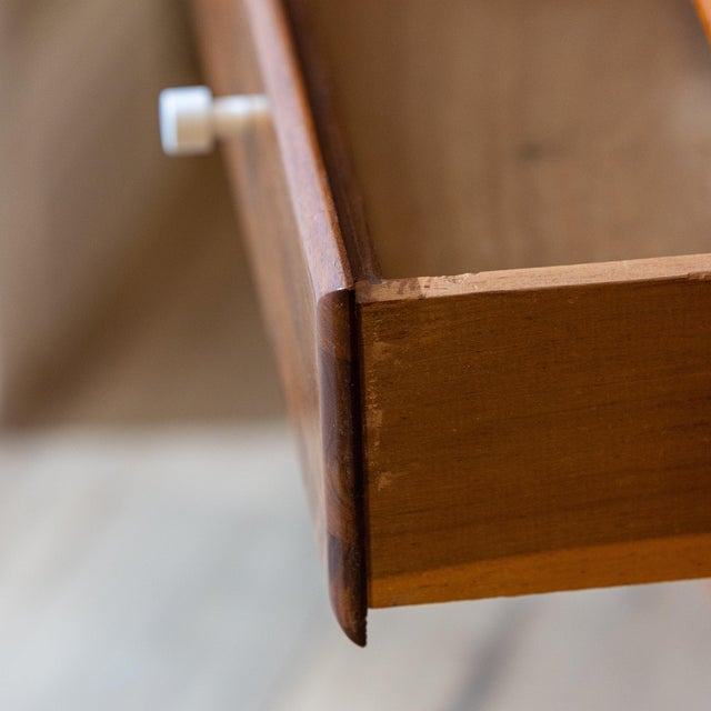 1961 Solid Walnut Mid-Century Modern Low Chest With 4 Drawers, Attributed For Sale In Sacramento - Image 6 of 13