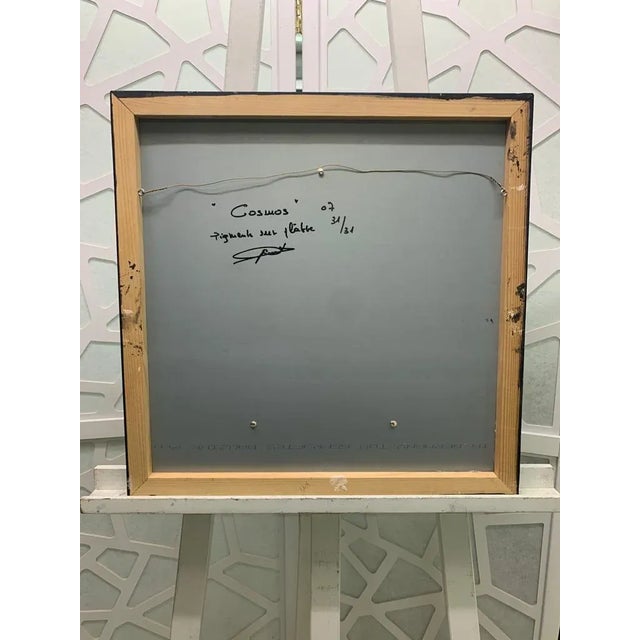 Gilbert Pauli, Cosmos, Mixed Media, 2007, Painting on Plaster For Sale - Image 5 of 6