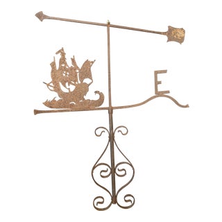 1920s Vintage Weathervane Featuring a Spanish Galleon For Sale