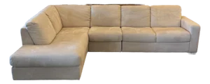Italsofa 3 Pieces Microsuede Cream Sectional
