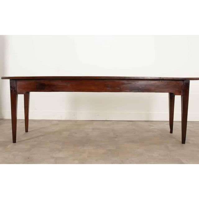 French 19th Century Dark Walnut Farm Table For Sale - Image 9 of 12