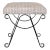 Panoplie Iron Loop Stool, Linen Check For Sale