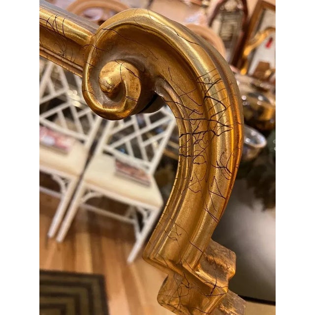 Glass LaBarge Style Gold Leaf Wall Mirror For Sale - Image 7 of 13