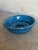 Knabstrup Keramik Blue Ceramic Salad Bowl Deep Glossy Azure Denmark Mid-Century Modern 1960s For Sale In Los Angeles - Image 6 of 10