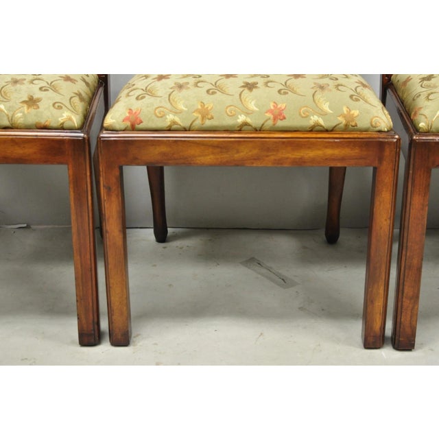 Wood Chippendale Style Carved Mahogany Dining Side Chairs Attr Theodore Alexander - 4 For Sale - Image 7 of 12