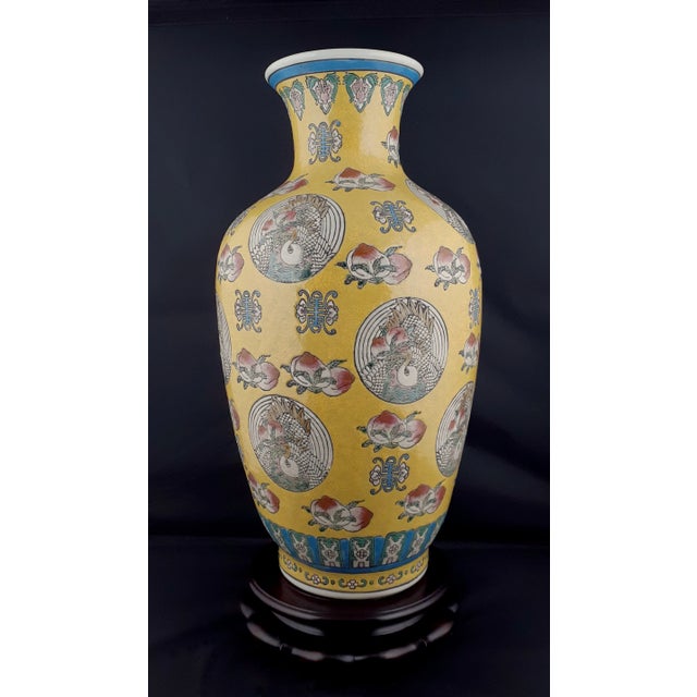 Early 20th Century Chinese Porcelain Da Ya Zhai Crane Medallions Haitangzun For Sale - Image 4 of 11