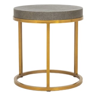 Restoration Hardware Faux Shagreen Side Table For Sale