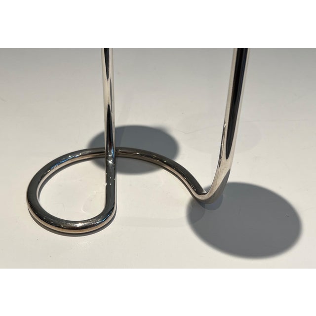 Design/One silver metal candlestick For Sale - Image 9 of 12