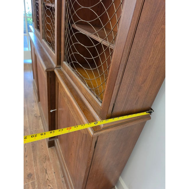 1900-1909 Georgian Style Mahogany Breakfront - Display Hutch For Sale - Image 9 of 11