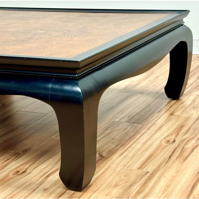 Vintage Century Furniture Chin Hua Style Burled Wood Coffee Table For Sale - Image 10 of 10
