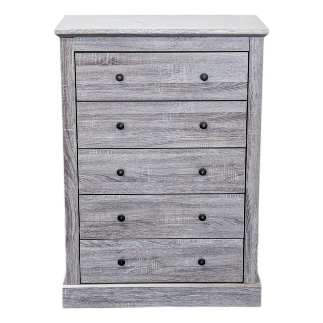 Modus Furniture Gray 5-Drawer Dresser - Modern Bedroom Storage For Sale