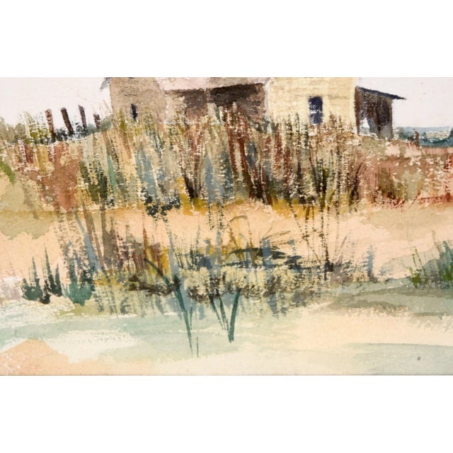 Farmhouse by the Sea - Original Watercolor on Paper For Sale - Image 4 of 5
