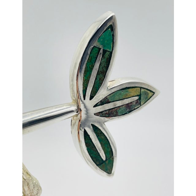 1980s Emilia Castillo Monkey Picture Frame With Malachite Inlay, Taxco Mexico For Sale - Image 14 of 18