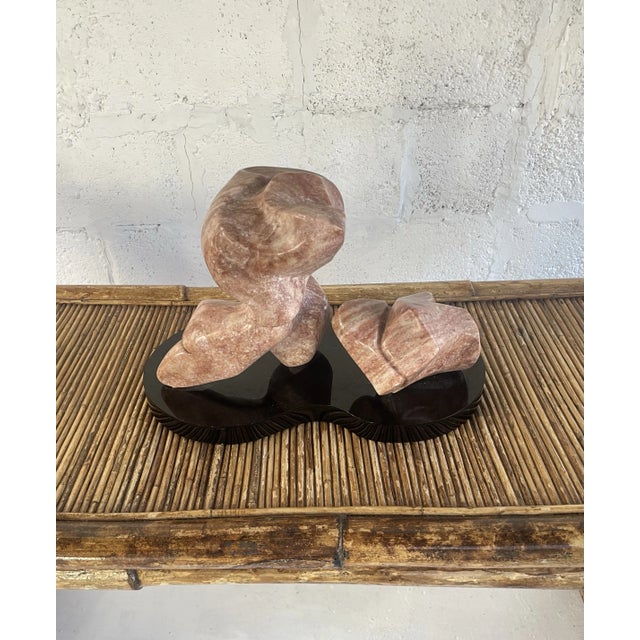 1970s Vintage Abstract Red Marble Amorphous Sculpture For Sale - Image 6 of 8