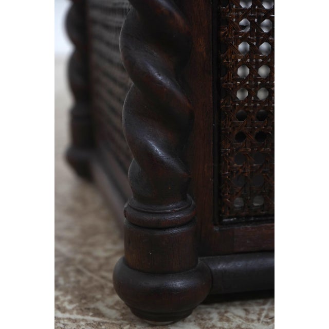 Paine Magazine Rack W. Cane Sides For Sale - Image 9 of 13