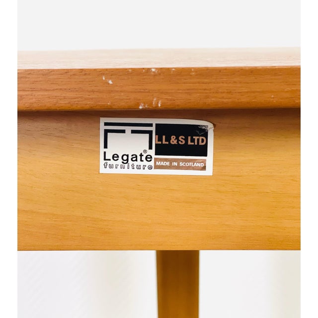 Vintage Teak Half-Moon Console Table from Legate Furniture, 1970s For Sale - Image 10 of 11