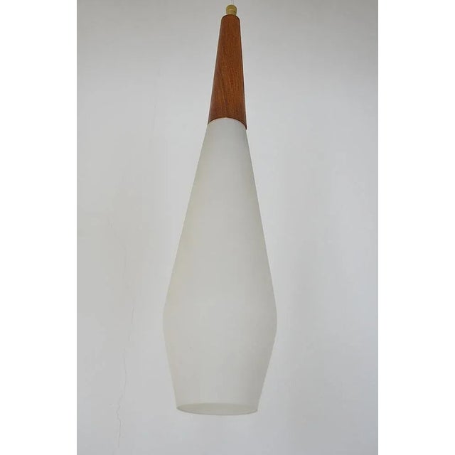 Scandinavian Opaline Glass Pendant Lamp, 1960s For Sale - Image 13 of 13
