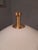 Satin Brass & Large Ribbed Milky Glass Floor Lamp For Sale - Image 11 of 17