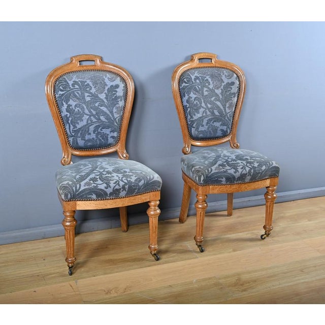 Louis-Philippe Style Oak Chairs, 1950s, Set of 2 For Sale - Image 4 of 18