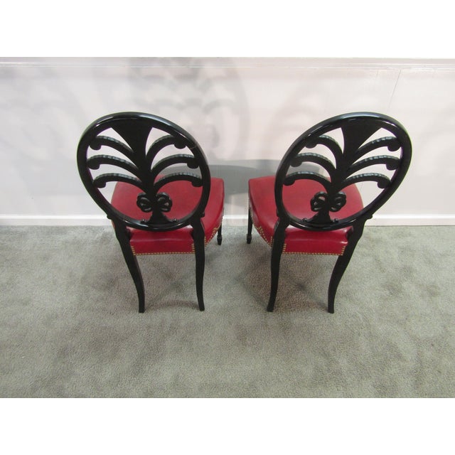 Karges Albert and Edwin Collection Pair of Paint Decorated Chairs For Sale - Image 10 of 12