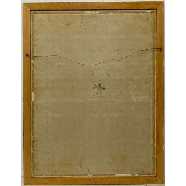 Vintage "Adam and Eve" Original Oil Painting by Sam C.1970 For Sale - Image 11 of 12