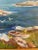 Traditional 2000s California Shoreline Painting of Rocky Coast on Board For Sale - Image 3 of 5