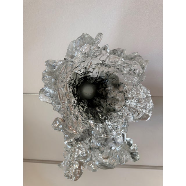 Black and Clear Ice Glass Iceberg Centerpiece by Pertti Santalahti for Humppila, Finland, 1970s For Sale - Image 7 of 12