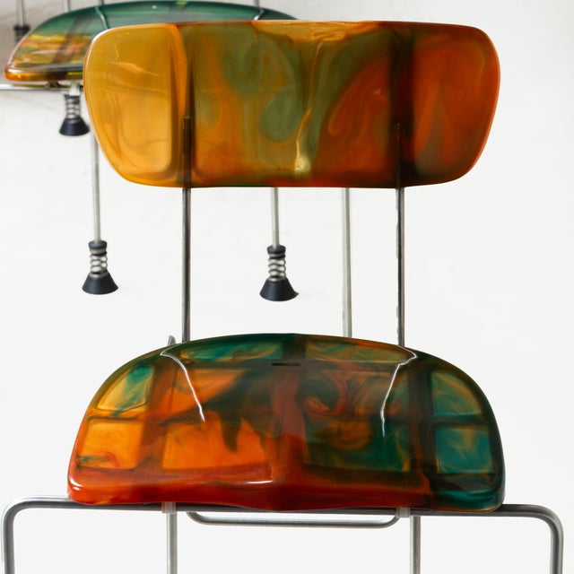 Postmodern Broadway Chairs by Gaetano Pesce for Bernini, 1980s, Set of 4 For Sale - Image 3 of 18