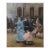 Mid-20th Century Signed F. Renard - Elegant Street Scene, Oil on Canvas For Sale