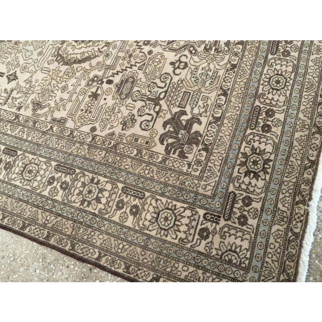 Galerie Shabab Collection Mid-20th Century Persian Tabriz Accent Rug For Sale In New York - Image 6 of 7