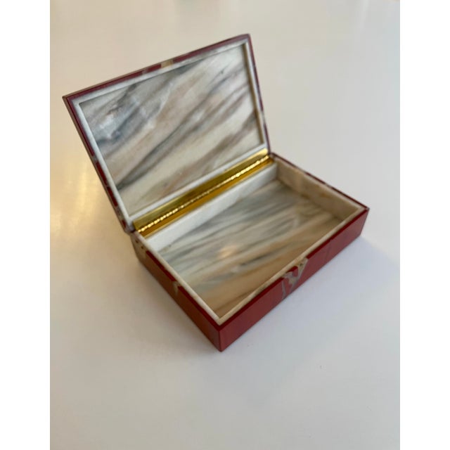 Metal Handcrafted Jasper Box with Quartz Inclusions, 1950 For Sale - Image 7 of 13