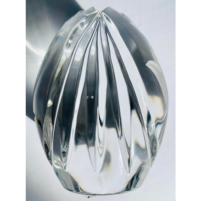 Hand Cut Lead Crystal Dove Easter Egg Paperweight From Poland For Sale - Image 4 of 7