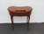 French Early 1900s Kidney Shape Carved Inlaid Small Writing Desk 6620 For Sale - Image 4 of 16